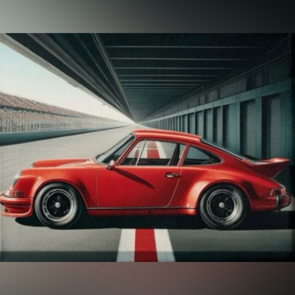 COPY - Red Porsche canvas picture